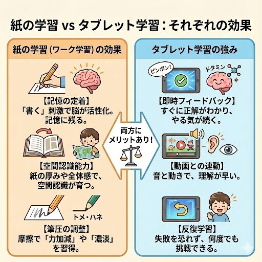 紙学習とタブレット学習の効果