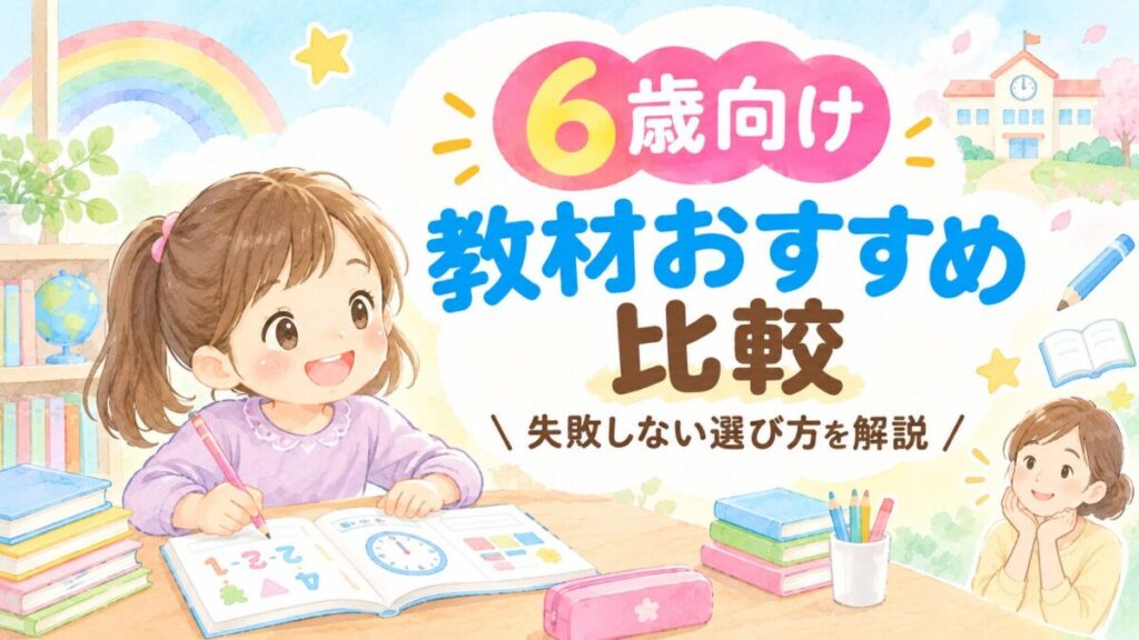 6歳向けおすすめ教材のアイキャッチ
