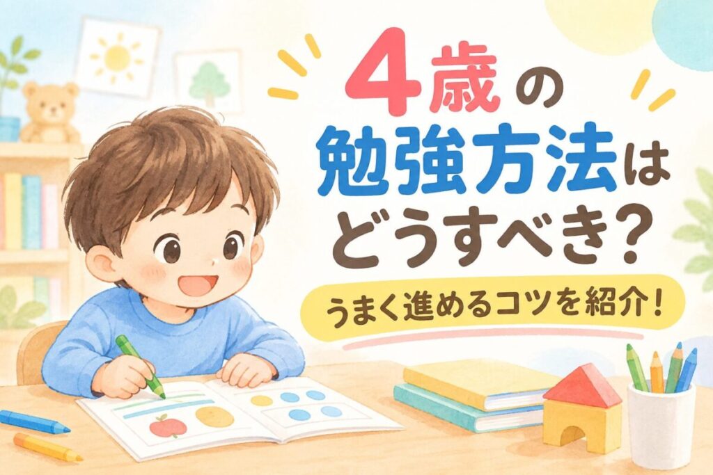 4歳の勉強方法記事のアイキャッチ画像