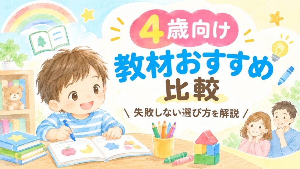 4歳向けおすすめ教材のアイキャッチ